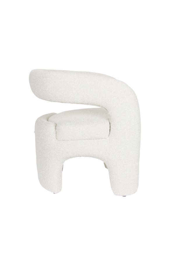 WHITE LABEL LIVING Nova loungestol, m. armln - hvid polyester