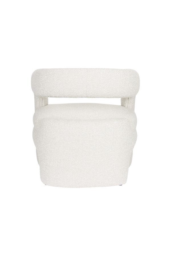 WHITE LABEL LIVING Nova loungestol, m. armln - hvid polyester