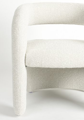 WHITE LABEL LIVING Nova loungestol, m. armln - hvid polyester