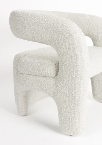 WHITE LABEL LIVING Nova loungestol, m. armln - hvid polyester