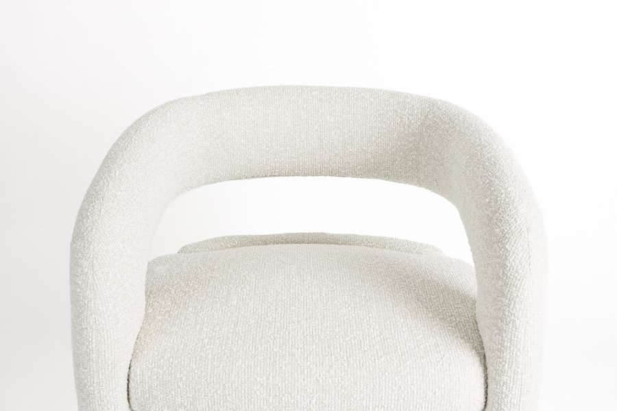 WHITE LABEL LIVING Nova loungestol, m. armln - hvid polyester