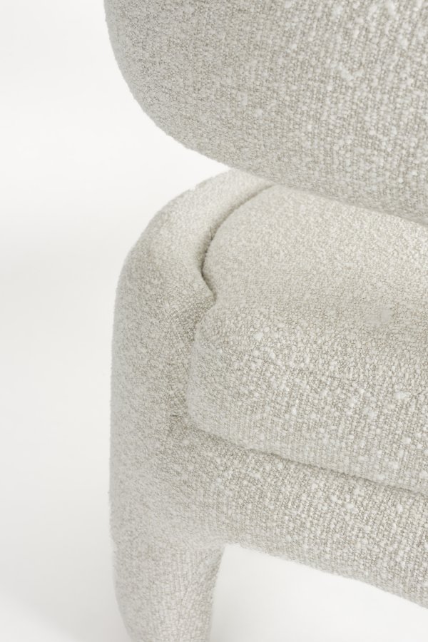 WHITE LABEL LIVING Nova loungestol, m. armln - hvid polyester