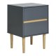 HOUSE NORDIC Bisley sidebord, m. 2 skuffer - mrkegr MDF og fyrretr (40x35)