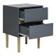 HOUSE NORDIC Bisley sidebord, m. 2 skuffer - mrkegr MDF og fyrretr (40x35)