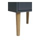 HOUSE NORDIC Bisley sidebord, m. 2 skuffer - mrkegr MDF og fyrretr (40x35)