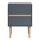 HOUSE NORDIC Bisley sidebord, m. 2 skuffer - mrkegr MDF og fyrretr (40x35)