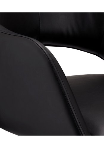 Luna spisebordsstol, m. armln - sort PU