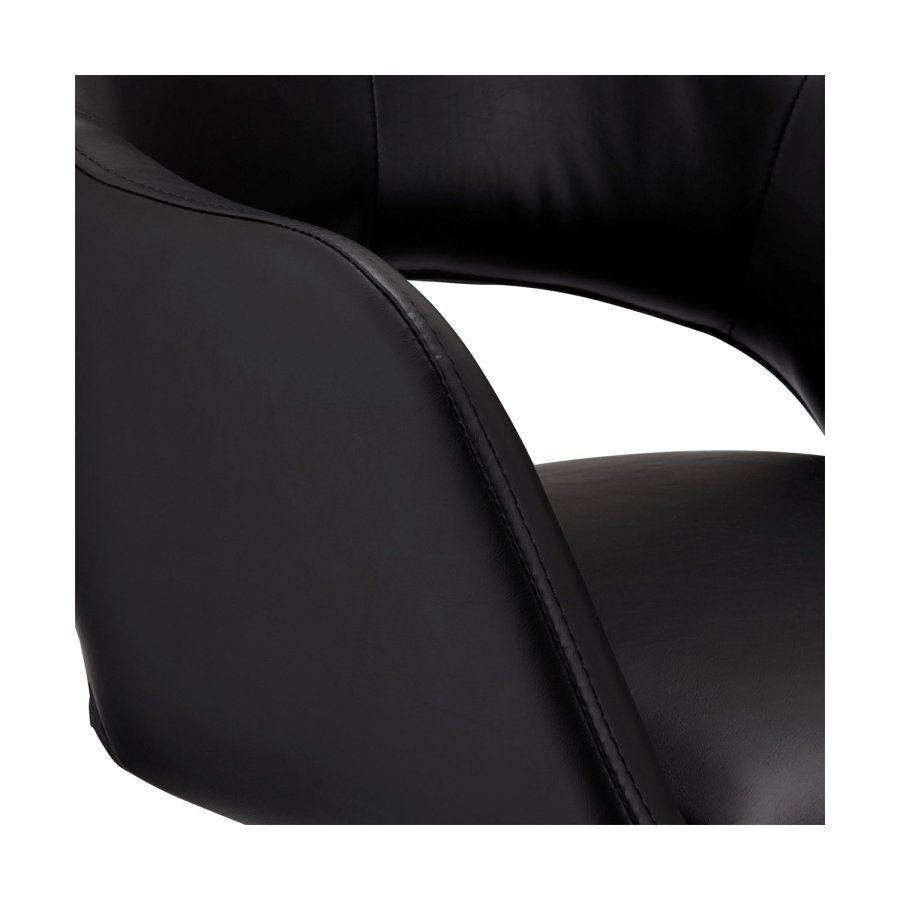 Luna spisebordsstol, m. armln - sort PU