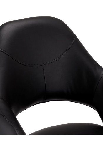 Luna spisebordsstol, m. armln - sort PU