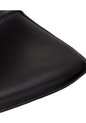 Isabel barstol, m. rygln og fodsttte - sort PU