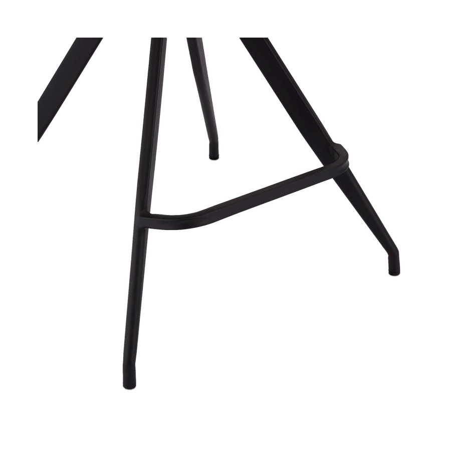 Isabel barstol, m. rygln og fodsttte - mrkebrun PU