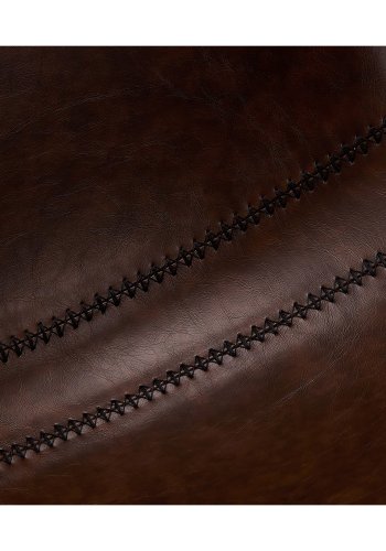 Isabel barstol, m. rygln og fodsttte - mrkebrun PU