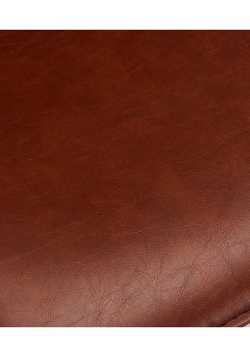 Isabel barstol, m. rygln og fodsttte - lysebrun PU