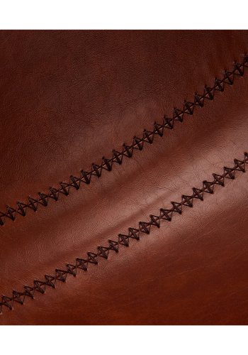 Isabel barstol, m. rygln og fodsttte - lysebrun PU