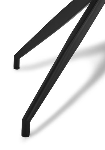 Isabel spisebordsstol, m. armln og drejefunktion - sort PU lder m. sorte ben