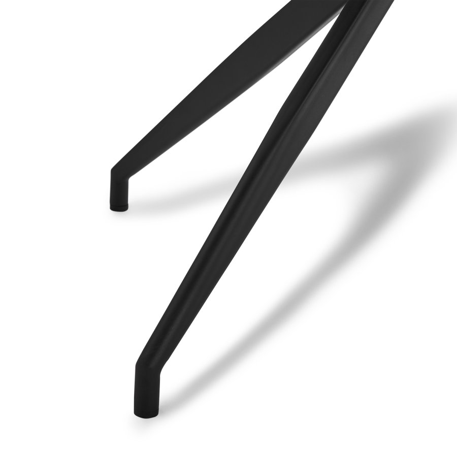 Isabel spisebordsstol, m. armln og drejefunktion - sort PU lder m. sorte ben