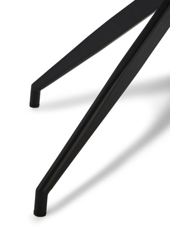   Isabel spisebordsstol, m. armln og drejefunktion - mrkebrunt PU lder og sort stel