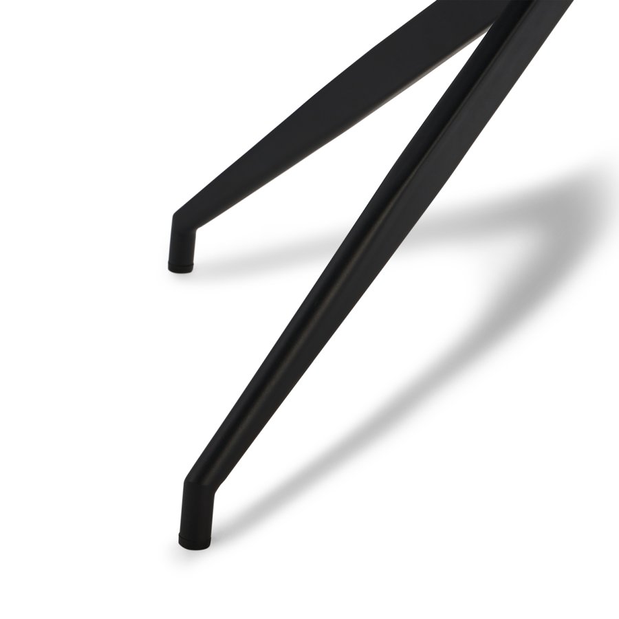   Isabel spisebordsstol, m. armln og drejefunktion - mrkebrunt PU lder og sort stel