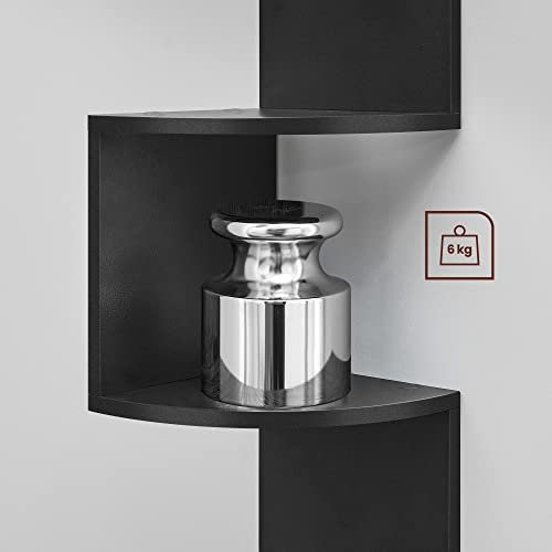 VASAGLE hjrne vghylde - sort spnplade