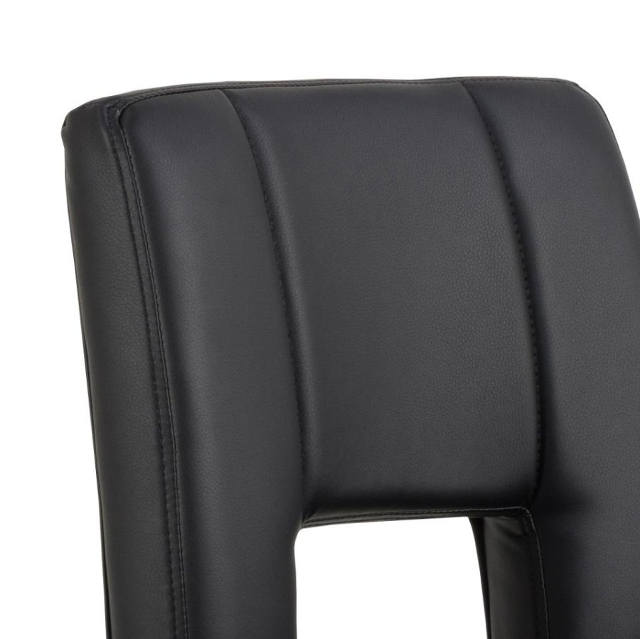 ACT NORDIC Sylvia barstol, m. rygln, fodsttte og gaspatron - sort PU og sort stl