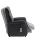 Victor recliner stol, m. 1 motor, sdelft, vippefunktion, skammel, armln, hjul - sort lder/PVC