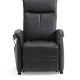 Victor recliner stol, m. 1 motor, sdelft, vippefunktion, skammel, armln, hjul - sort lder/PVC