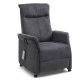 Victor recliner stol, m. 1 motor, sdelft, vippefunktion, skammel, armln, hjul - antracitgr stof
