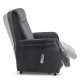 Victor recliner stol, m. 1 motor, sdelft, vippefunktion, skammel, armln, hjul - antracitgr stof