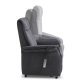 Victor recliner stol, m. 1 motor, sdelft, vippefunktion, skammel, armln, hjul - antracitgr stof