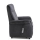 Victor recliner stol, m. 1 motor, sdelft, vippefunktion, skammel, armln, hjul - antracitgr stof