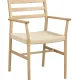 ROWICO Harlan spisebordsstol, m. armln - lys beige papirsnor og natur eg