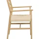 ROWICO Harlan spisebordsstol, m. armln - lys beige papirsnor og natur eg