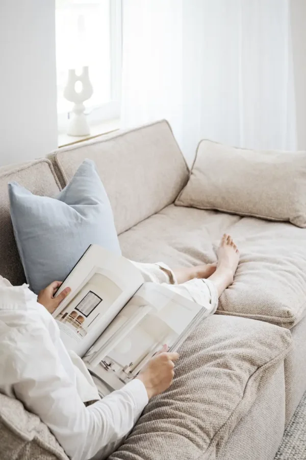 ROWICO Rawlins 3 pers. sofa, m. 4 hynder - beige stof