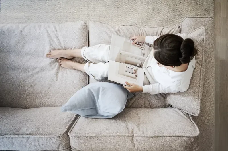 ROWICO Rawlins 3 pers. sofa, m. 4 hynder - beige stof