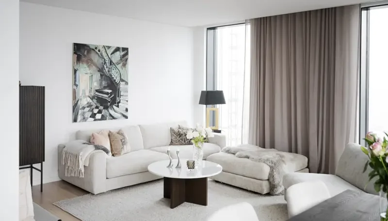 ROWICO Duncan 3 pers. modul sofa - lysegr stof