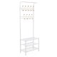 SONGMICS entréopstilling, m. knager og 3 hylder - hvid stl