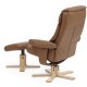 Cosy recliner lnestol, inkl. fodskammel - cognac kunstlder og natur tr