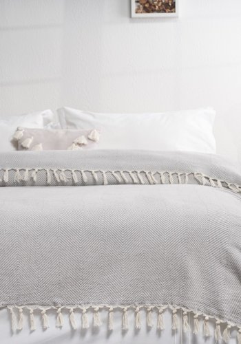 NORDVÄRK Bal?ks?rt? sengetppe, rektangulr - antracitgr bomuld (200x230)