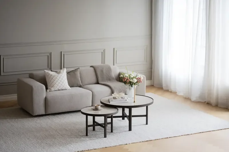 ROWICO Willard 3 pers. modul sofa - lys beige stof