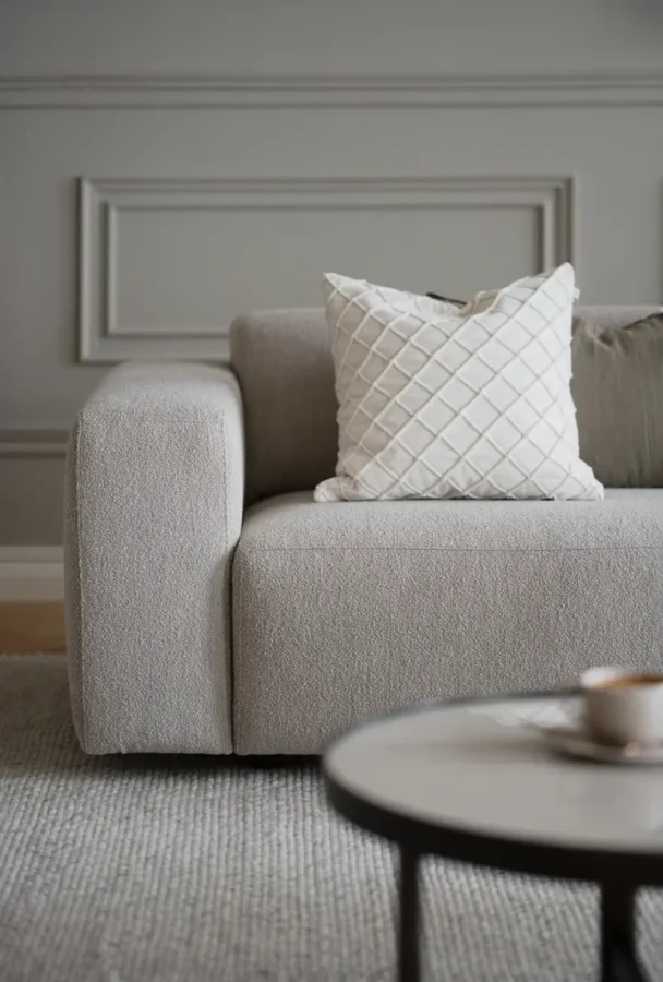 ROWICO Willard 4 pers. modul sofa, m. venstre chaiselong - lys beige stof