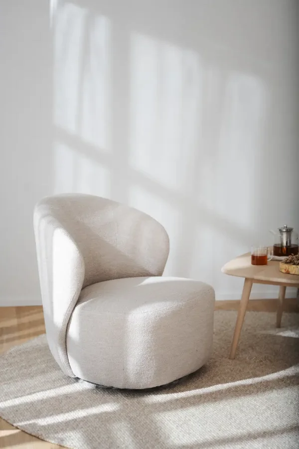 ROWICO Roselawn drejestol - lys beige stof