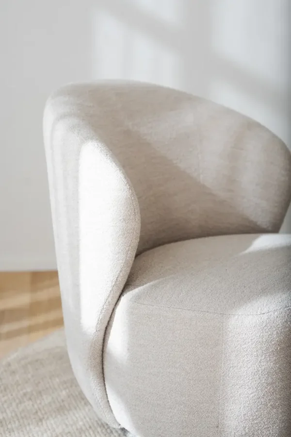 ROWICO Roselawn drejestol - lys beige stof