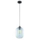 TK Elio loftlampe - bl glas og sort metal