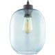 TK Elio loftlampe - bl glas og sort metal