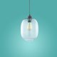 TK Elio loftlampe - bl glas og sort metal