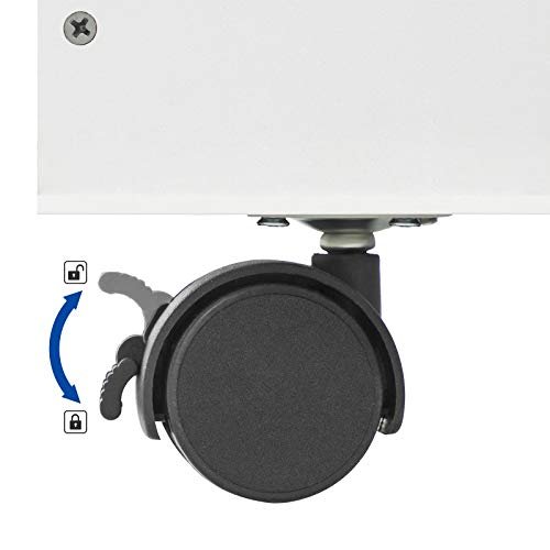 SONGMICS brnereol, m. 3 hylder, aftagelig opbevaringsboks, hjul - hvid og multifarvet MDF/spnplade