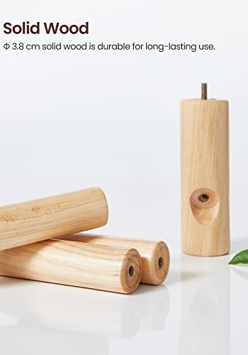 VASAGLE stumtjener, m. 8 kroge, 3 hjdemuligheder - hvid gummitr