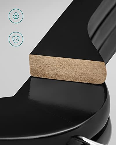 SONGMICS tjbjle, skulderhak, skridsikker buksestang, 360° drejekrog - sort ahorntr (st med 10)