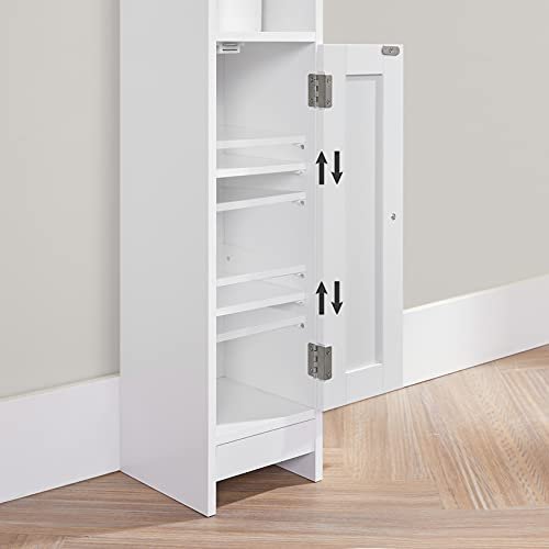 VASAGLE badevrelsesskab, m. 1 lge og 3 hylder - hvid MDF