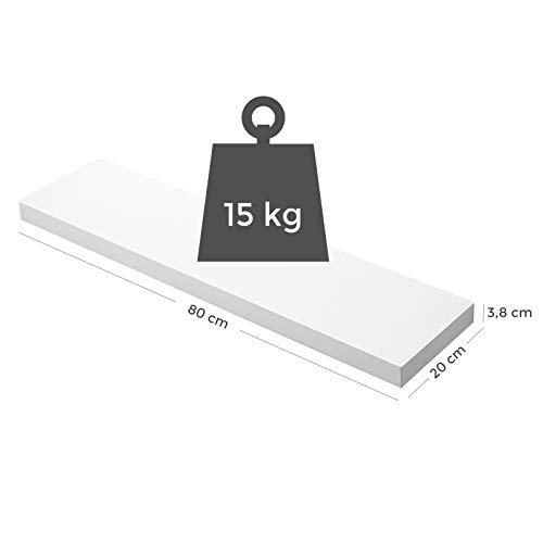 VASAGLE svvehylde - hvid MDF (B:80)